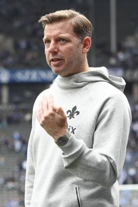 12 04 2025, xtgx, Fußball 2 Bundesliga, Hertha BSC Berlin SV Darmstadt 98 emspor, v l Florian Kohfeldt Darmstadt, Trainer Portrait, Portraet, Einzelbild DFL DFB REGULATIONS PROHIBIT ANY USE OF PHOTOGRAPHS as IMAGE SEQUENCES and or QUASI VIDEO Berlin