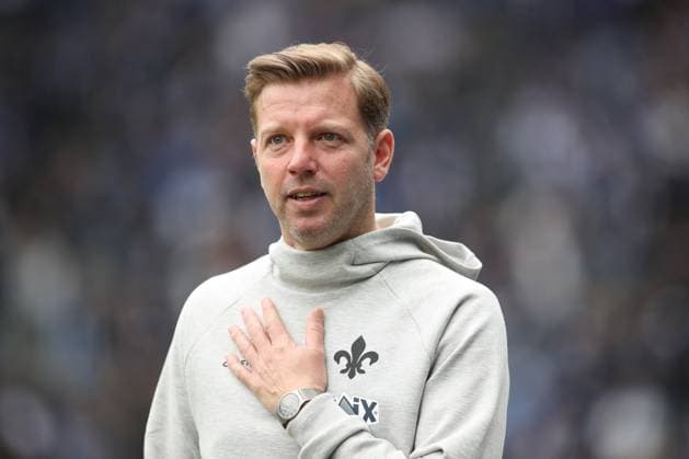 12 04 2025, xtgx, Fußball 2 Bundesliga, Hertha BSC Berlin SV Darmstadt 98 emspor, v l Florian Kohfeldt Darmstadt, Trainer Portrait, Portraet, Einzelbild DFL DFB REGULATIONS PROHIBIT ANY USE OF PHOTOGRAPHS as IMAGE SEQUENCES and or QUASI VIDEO Berlin