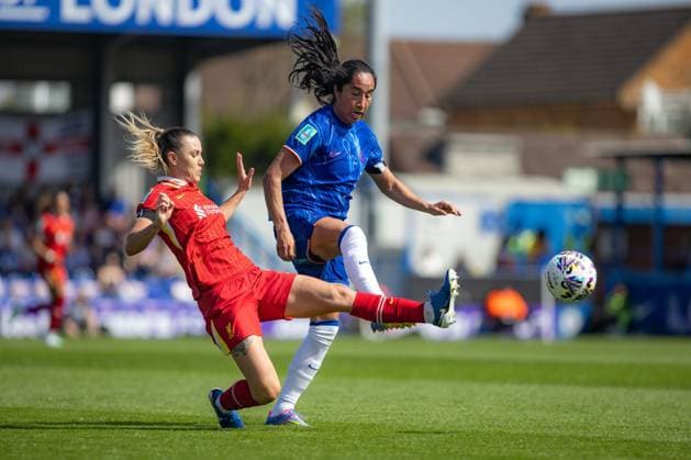 Chelsea FC Women vs Liverpool Women, Women™s FA Cup Semi Final, Saturday 12th April, London, UK - 12 April 2025, London, UK - 12 Apr 2025 Mayra Ramierez of Chelsea FC London Kingsmeadow London GBR, UK NEWSPAPERS OUT Copyright: xImmyxThompson-Blandx