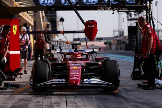 F1 - BAHRAIN GRAND PRIX 2025 16 LECLERC Charles (mco), Scuderia Ferrari SF-25, action during the Formula 1 Gulf Bahrain Grand Prix 2025, 4th round of the 2025 FIA Formula One World Championship, WM, Weltmeisterschaft from April 11 to 13, 2025 on the Bahrain International Circuit, in Sakhir, Bahrain - SakhirBahrain  Copyright: xEricxAlonsox