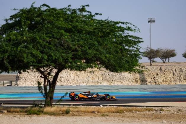 F1 - BAHRAIN GRAND PRIX 2025 04 NORRIS Lando (gbr), McLaren F1 Team MCL39, action during the Formula 1 Gulf Bahrain Grand Prix 2025, 4th round of the 2025 FIA Formula One World Championship, WM, Weltmeisterschaft from April 11 to 13, 2025 on the Bahrain International Circuit, in Sakhir, Bahrain - SakhirBahrain  Copyright: xFLORENTxGOODENx
