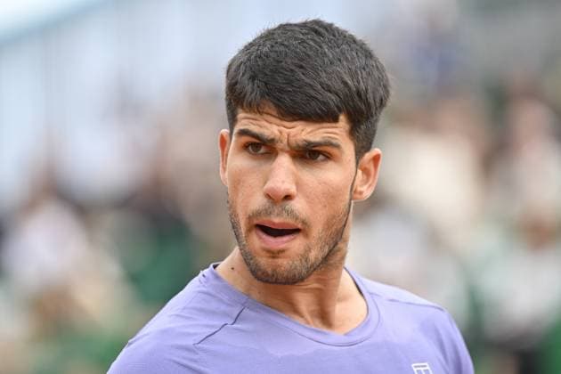 TENNIS : Rolex Monte Carlo Masters 2025 - 1 2 Demi - Masters 1000 ATP, Tennis Herren - Monaco - 12 04 2025 Carlos Alcaraz (ESP) Monaco  Copyright: xChryslenexCaillaudx xMCCCx