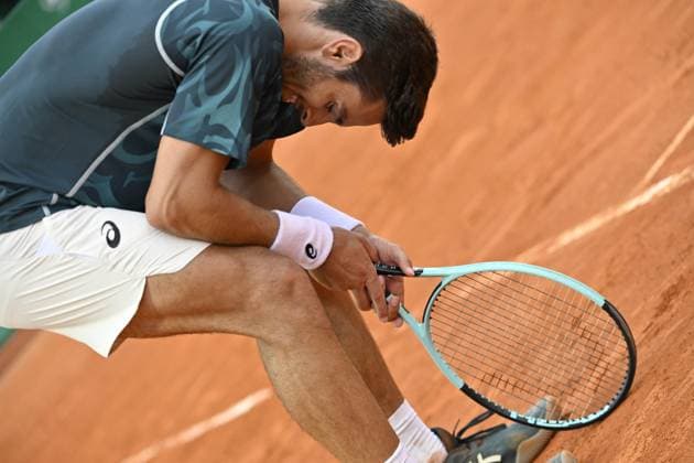 TENNIS : Rolex Monte Carlo Masters 2025 - 1 2 Demi - Masters 1000 ATP, Tennis Herren - Monaco - 12 04 2025 Lorenzo Musetti (ITA) Monaco  Copyright: xChryslenexCaillaudx xMCCCx