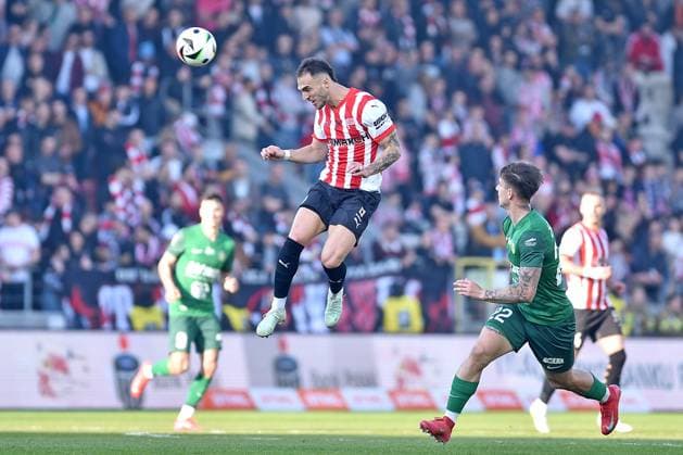 2025.04.12 Krakow Pilka nozna , PKO BP Ekstraklasa sezon 2024 25 Cracovia Krakow - Slask Wroclaw N z Virgil Ghita, Mateusz Zukowski Foto Krzysztof Porebski PressFocus 2025.04.12 Krakow Football Polish top league , 2024 2025 season Cracovia Krakow - Slask Wroclaw Virgil Ghita, Mateusz Zukowski Credit: Krzysztof Porebski PressFocus NEWSPIX.PL --- newspix.pl 