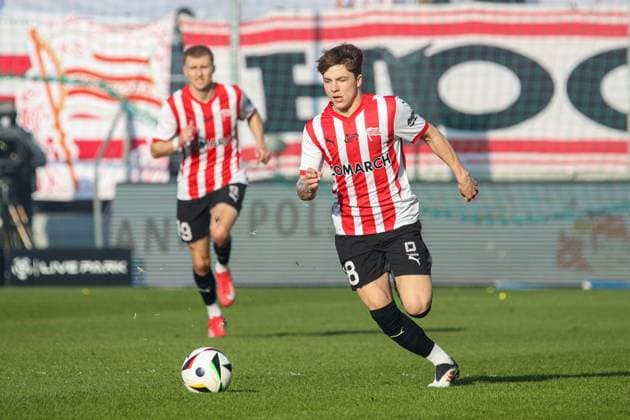 KRAKOW 12.04.2025 MECZ 28 KOLEJKA PKO EKSTRAKLASA SEZON 2024 2025 -- POLISH FOOTBALL FIRST LEAGUE MATCH: Cracovia Krakow - Slask Wroclaw NZ FILIP ROZGA FOT. JACEK STANISLAWEK 400mm.pl NEWSPIX.PL --- newspix.pl 