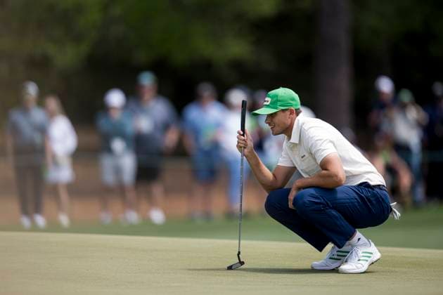 250412 Ludvig Aberg of Sweden during the third round of the 2025 Masters Golf Tournament on April 12, 2025 in Augusta Photo Petter Arvidson BILDBYRAN kod PA PA1009 bbeng golf masters the masters augusta us masters sverige  Copyright: PETTERxARVIDSON BB250412PA010