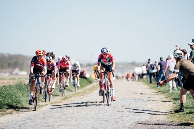 2025 Paris Roubaix Femmes Avec Zwift Picture by Zac Williams SWpix.com - 12 04 2025 - Cycling - 2025 Paris Roubaix Femmes Avec Zwift, France - Chloe Dygert, Canyon Sram Zonda Crypto. Copyright: x xSWpix.comx(t axPhotographyxHubxLtd)xZacxWilliams SWpix.comx SWP-2864-0028