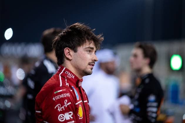 Charles Leclerc Scuderia Ferrari HP, Monaco, 16 at Parc Ferme satisfied with 3rd place, BAH, Formula 1 World Championship, Gulf Air Grand Prix of Bahrain, Bahrain International Circuit, Qualifying, 2025 season, 12 04 2025 BAH, Formula 1 World Championship, Gulf Air Grand Prix of Bahrain, Bahrain International Circuit, Qualifying, 2025 season, 12 04 2025 Sakhir Copyright: xEibner-Pressefoto Memmlerx EP_MMR
