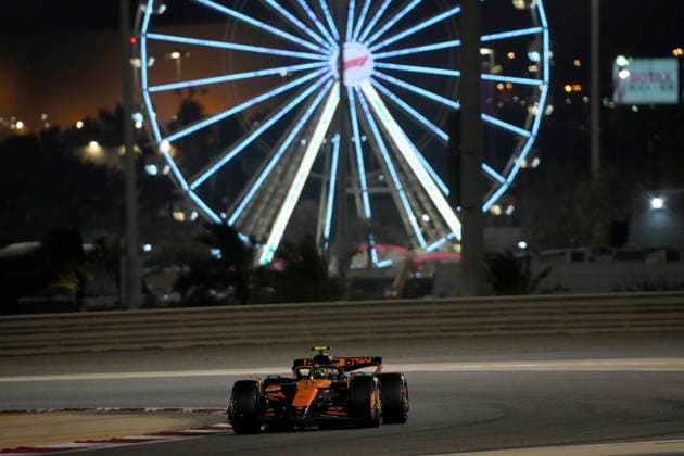 Formula 1 Gulf Air Bahrain Grand Prix 2025 12 04 2025, Bahrain International Circuit, Sakhir, Formula 1 Gulf Air Bahrain Grand Prix 2025 ,in the picture Lando Norris GBR , McLaren F1 Team nordphotoxGmbHx xBratic nph00250