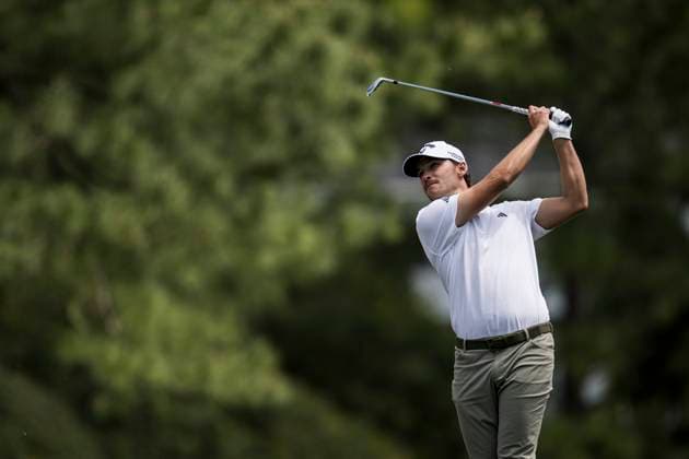 250412 Rasmus Hojgaard of Denmark during the third round of the 2025 Masters Golf Tournament on April 12, 2025 in Augusta Photo Petter Arvidson BILDBYRAN kod PA PA1009 bbeng golf masters the masters augusta us masters  Copyright: PETTERxARVIDSON BB250412PA033
