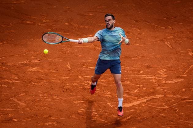 Damir Dzumhur of Bosnia during their match of day one of the Barcelona Open Banc Sabadell at Real Club De Tenis Barcelona, Spain (Judit Cartiel SPP) Copyright: xJuditxCartiel SPPx spp-en-JuCa-JUCA2542