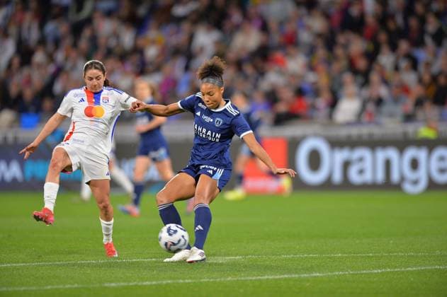 FOOTBALL FEMININ : Lyon vs Paris FC - Arkema Premier League - 12 04 2025 Deja Davis of Paris FC  Copyright: xcyrilxlestagex