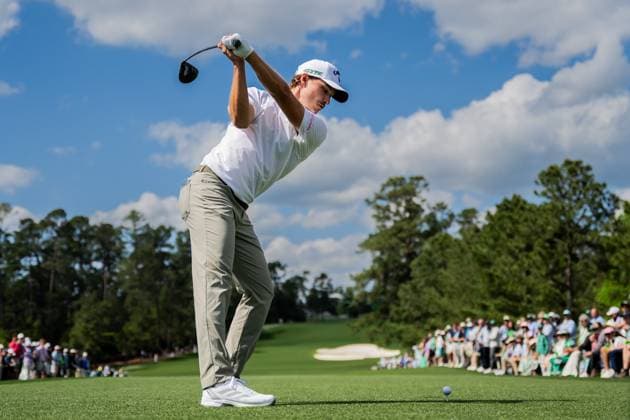 250412 Rasmus Hojgaard of Denmark during the third round of the 2025 Masters Golf Tournament on April 12, 2025 in Augusta Photo Petter Arvidson BILDBYRAN kod PA PA1009 bbeng golf masters the masters augusta us masters  Copyright: PETTERxARVIDSON BB250412PA167