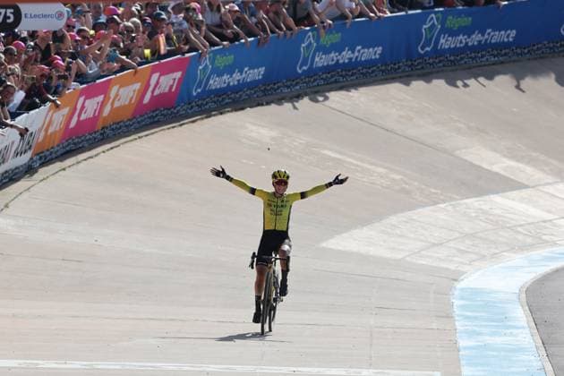 CYCLISME : Paris-Roubaix Femmes - 12 04 2025 Pauline FERRAND-PREVOT vainqueure du Paris-Roubaix Femmes by Zwift, le 12 avril 2025 - photo Laurent Sanson PsnewZ  Copyright: xLaurentxSANSONx xPsnewZx
