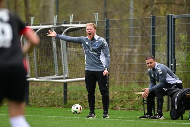 Soccer I Women I Season 2024 2025 I 2 Bundesliga I 21 Matchday I Hamburger SV Eintracht Frankfurt II I 13 04 2025 Marwin Bolz Hamburger SV Hamburg Am Volkspark Hamburg Germany Copyright: xLobeca FelixxSchlikisx