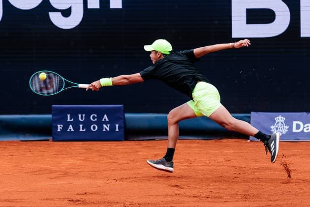 BMW Open Munich ATP 500 13 04 2025 Learner Tien USA in match against Botic Van De Zandschulp Netherlands BMW Open by Bitpanda Munich ATP 500 Day 2, Munich, MTTC Iphitos on 13 04 2025 Copyright: xBEAUTIFULxSPORTS Wunderlx