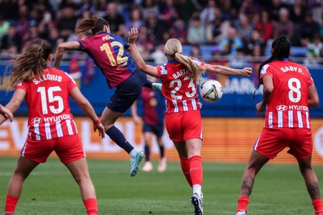 April 13, 2025, Sant Joan Despi, Barcelona, Spain: Patri Guijarro of FC Barcelona, Barca in action during the Spanish Women league, Liga F, football match played between FC Barcelona and Atletico de Madrid at Johan Cruyff Stadium on April 13, 2025 in Sant Joan Despi, Spain. Sant Joan Despi Spain - ZUMAa181 20250413_zaa_a181_038 Copyright: xJavierxBorregox
