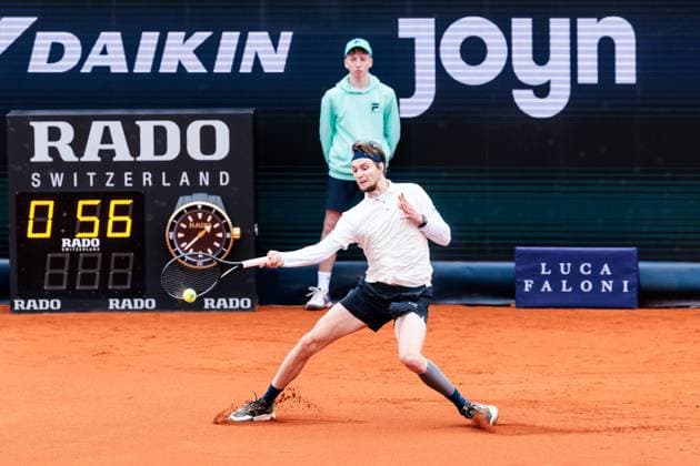 BMW Open Munich ATP 500 13 04 2025 Alexander Bublik Kazakhstan in match against Diego Dedura Palomero Germany BMW Open by Bitpanda Munich ATP 500 Day 2, Munich, MTTC Iphitos on 13 04 2025 Copyright: xBEAUTIFULxSPORTS Wunderlx