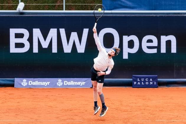 BMW Open Munich ATP 500 13 04 2025 Alexander Bublik Kazakhstan in match against Diego Dedura Palomero Germany BMW Open by Bitpanda Munich ATP 500 Day 2, Munich, MTTC Iphitos on 13 04 2025 Copyright: xBEAUTIFULxSPORTS Wunderlx