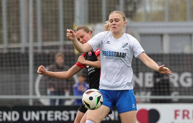 13 04 2025 Soccer Season 2024 2025 2 Women Soccer Bundesliga 21 Matchday 1 FC Nürnberg FCN Club Clubfrauen SC Sand Sportfoto Zink DaMa xdaxmax Klara Svensson Senelius 2, 1 FC Nürnberg FCN Cecilia Way 8, SC Sand