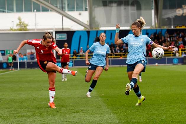 Manchester City v Manchester United, ManU Manchester, UK - 13 April 2025 Ella Toone of Manchester United during the Adobe Womens FA Cup Semi Final match between Manchester City and Manchester United at The Joie Stadium on 13 April 2025 in Manchester, England (Photo by Steve Taylor PPAUK) Manchester The Joie Stadium Greater Manchester England Copyright: xStevexTaylor PPAUKx PPA-179926