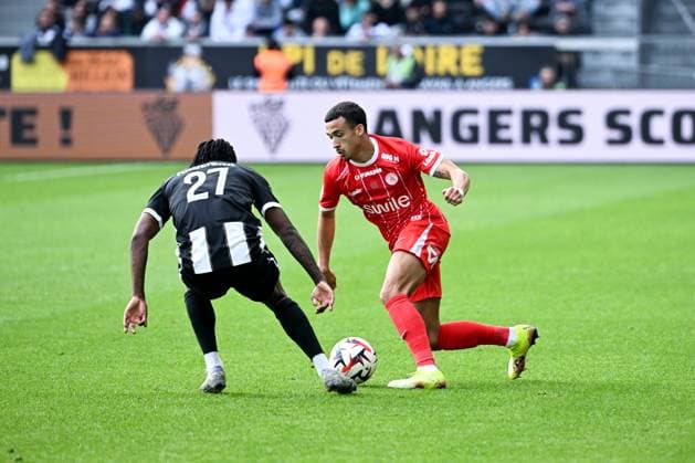 Angers SCO v Montpellier Herault SC - Ligue 1 McDonald s 2024 2025 17 Theo SAINTE LUCE (mhsc) during the Ligue 1 McDonald s match between Angers and Montpellier at Stade Raymond Kopa on April 13, 2025 in Angers, France. Angers France  Copyright: xFEPx 776306824