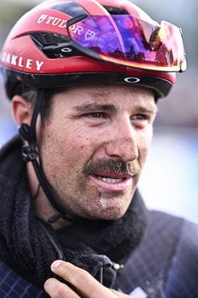Austrian Marco Haller of Tudor Pro Cycling Team pictured after the men elite race of the Paris-Roubaix one day cycling race, 259,2 km from Compiegne to Roubaix, France, on Sunday 13 April 2025. JASPERxJACOBS  x120731279x