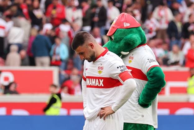 13 04 2025, Germany, Stuttgart, Fußball Bundesliga, Saison 2024 2025, VfB Stuttgart, vs SV Werder Bremen, Deniz Undav VfB In accordance with the regulations of the DFL Deutsche Fußball Liga, it is prohibited to exploit or have exploited photographs taken in the stadium and or of the match in the form of sequential images and or video-like photo series