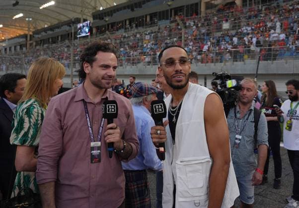 13 04 2025, Bahrain International Circuit, Sakhir, Formula 1 Gulf Air Bahrain Grand Prix 2025 ,in the picture footballer Pierre Emerick Aubameyang Photo by Hasan Bratic DeFodi Images