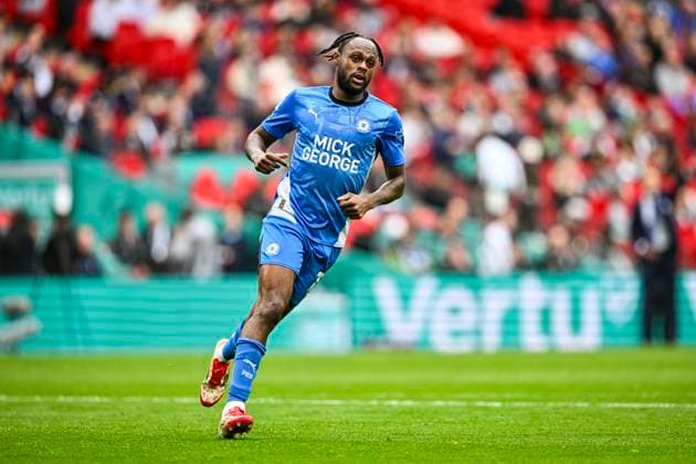 13th April 2025; Wembley Stadium, London, England; Wembley; Vertu Trophy Final Football, Birmingham City versus Peterborough United; Ricky-Jade Jones of Peterborough  ActionPlus12774486 GodfreyxPitt