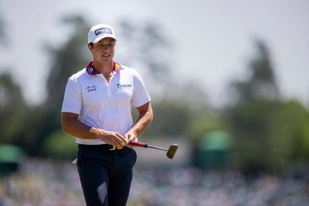 250413 Viktor Hovland of Norway during the final round of the 2025 Masters Golf Tournament on April 13, 2025 in Augusta Photo Petter Arvidson BILDBYRAN kod PA PA1010 bbeng golf masters the masters augusta us masters norge  Copyright: PETTERxARVIDSON BB250413PA006