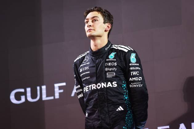 F1 - BAHRAIN GRAND PRIX 2025 RUSSELL George (gbr), Mercedes AMG F1 Team W16, portrait podium during the Formula 1 Gulf Bahrain Grand Prix 2025, 4th round of the 2025 FIA Formula One World Championship, WM, Weltmeisterschaft from April 11 to 13, 2025 on the Bahrain International Circuit, in Sakhir, Bahrain - SakhirBahrain  Copyright: xEricxAlonsox