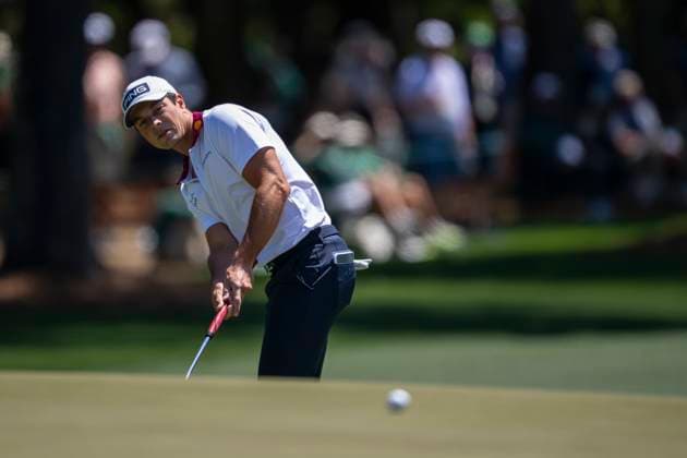 250413 Viktor Hovland of Norway during the final round of the 2025 Masters Golf Tournament on April 13, 2025 in Augusta Photo Petter Arvidson BILDBYRAN kod PA PA1010 bbeng golf masters the masters augusta us masters norge  Copyright: PETTERxARVIDSON BB250413PA011