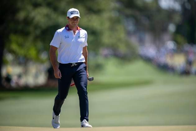 250413 Viktor Hovland of Norway during the final round of the 2025 Masters Golf Tournament on April 13, 2025 in Augusta Photo Petter Arvidson BILDBYRAN kod PA PA1010 bbeng golf masters the masters augusta us masters norge  Copyright: PETTERxARVIDSON BB250413PA013