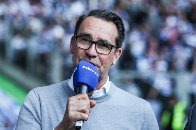 Sports, Football, Regionalliga West Season 2024 2025 28 Matchday MSV Duisburg 1 FC Bocholt 04 042025, schauinsland reisen arena Michael Preetz Managing Director MSV Duisburg Duisburg schauinsland reisen arena Nordrhein Westfahlen Germany
