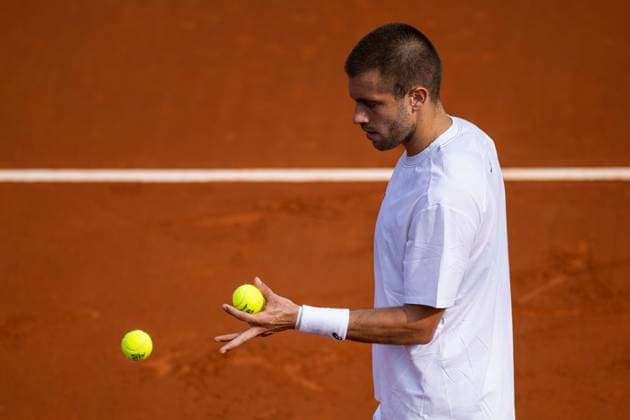 Borna Coric of Croatia during their match of day two of the Barcelona Open Banc Sabadell at Real Club De Tenis Barcelona, Spain (Judit Cartiel SPP) Copyright: xJuditxCartiel SPPx spp-en-JuCa-JUCA2668