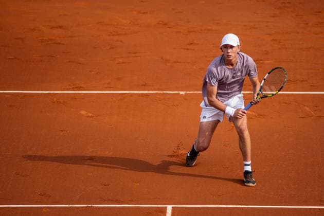 Ethan Quinn of the United States during their match of day two of the Barcelona Open Banc Sabadell at Real Club De Tenis Barcelona, Spain (Judit Cartiel SPP) Copyright: xJuditxCartiel SPPx spp-en-JuCa-JUCA2687