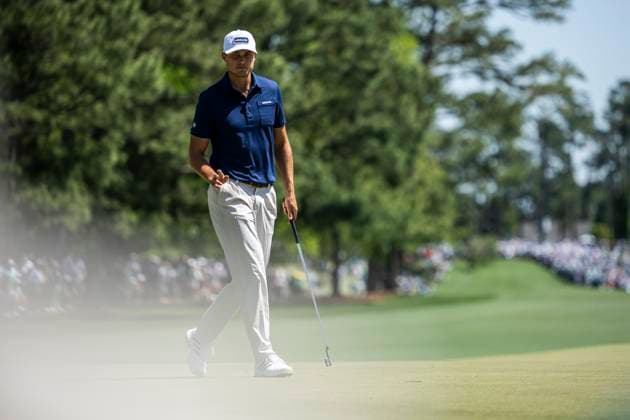 250413 Ludvig Aberg of Sweden during the final round of the 2025 Masters Golf Tournament on April 13, 2025 in Augusta Photo Petter Arvidson BILDBYRAN kod PA PA1010 bbeng golf masters the masters augusta us masters sverige  Copyright: PETTERxARVIDSON BB250413PA038