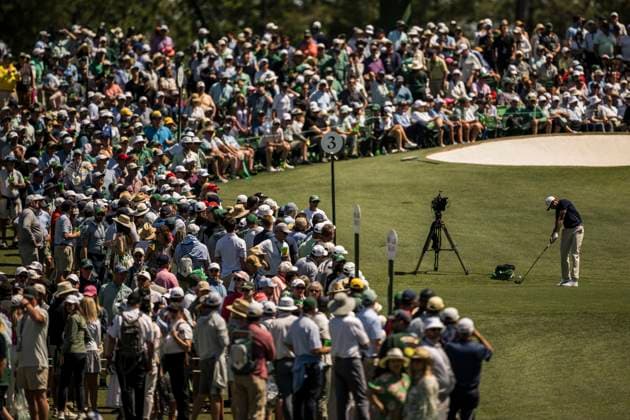 250413 Ludvig Aberg of Sweden during the final round of the 2025 Masters Golf Tournament on April 13, 2025 in Augusta Photo Petter Arvidson BILDBYRAN kod PA PA1010 bbeng golf masters the masters augusta us masters sverige  Copyright: PETTERxARVIDSON BB250413PA043