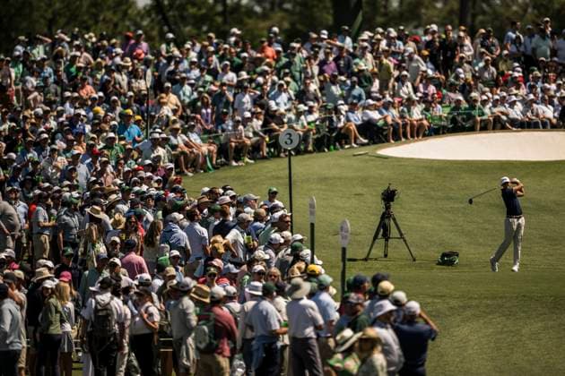 250413 Ludvig Aberg of Sweden during the final round of the 2025 Masters Golf Tournament on April 13, 2025 in Augusta Photo Petter Arvidson BILDBYRAN kod PA PA1010 bbeng golf masters the masters augusta us masters sverige  Copyright: PETTERxARVIDSON BB250413PA044