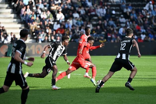 Angers SCO v Montpellier Herault SC - Ligue 1 McDonald s 2024 2025 49 Wilfried Chancy NDOLLO BILLE (mhsc) during the Ligue 1 McDonald s match between Angers and Montpellier at Stade Raymond Kopa on April 13, 2025 in Angers, France. Angers France  Copyright: xFEPx 776306824
