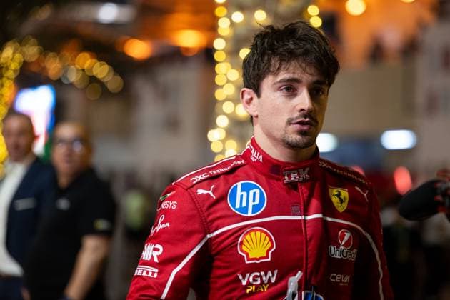 Charles Leclerc Scuderia Ferrari HP, Monaco, 16 , BAH, Formula 1 World Championship, Gulf Air Grand Prix of Bahrain, Bahrain International Circuit, Race, 2025 season, 13 04 2025 BAH, Formula 1 World Championship, Gulf Air Grand Prix of Bahrain, Bahrain International Circuit, Race, 2025 season, 13 04 2025 Sakhir Copyright: xEibner-Pressefoto Memmlerx EP_MMR