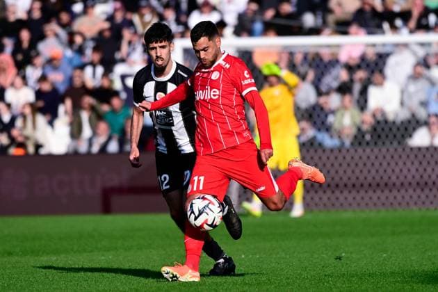 FOOTBALL : Angers vs Montpellier - Ligue 1 - 13 04 2025 SAVANIER Teji ( 11 - Montpellier ) during the Ligue 1 match between Angers SCO and Montpellier HSC at Stade Raymond Kopa on April 13, 2025 in Angers, France. ( Photo by Dante Badano PsnewZ ) - AngersFrance  Copyright: xDantexBadanox