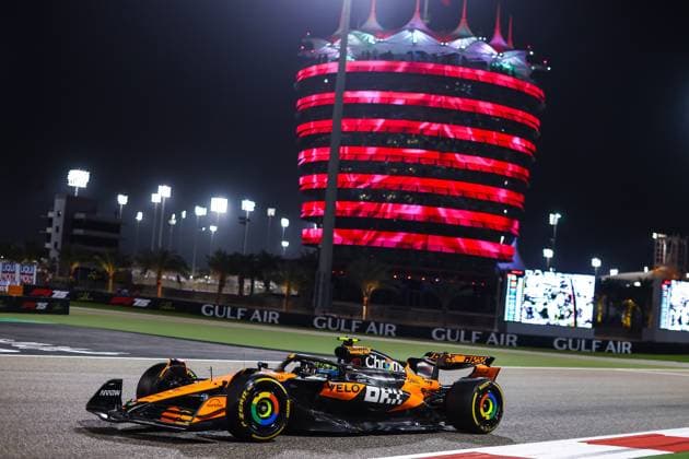 F1 - BAHRAIN GRAND PRIX 2025 04 NORRIS Lando (gbr), McLaren F1 Team MCL39, action during the Formula 1 Gulf Bahrain Grand Prix 2025, 4th round of the 2025 FIA Formula One World Championship, WM, Weltmeisterschaft from April 11 to 13, 2025 on the Bahrain International Circuit, in Sakhir, Bahrain - SakhirBahrain  Copyright: xEricxAlonsox
