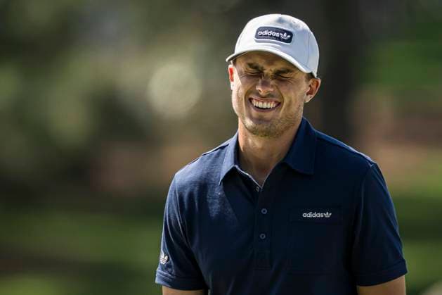 250413 Ludvig Aberg of Sweden looks dejected during the final round of the 2025 Masters Golf Tournament on April 13, 2025 in Augusta Photo Petter Arvidson BILDBYRAN kod PA PA1010 bbeng golf masters the masters augusta us masters depp  Copyright: PETTERxARVIDSON BB250413PA061