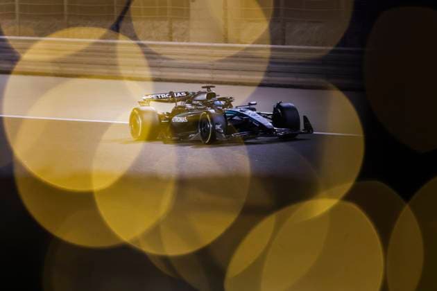 F1 - BAHRAIN GRAND PRIX 2025 63 RUSSELL George (gbr), Mercedes AMG F1 Team W16, action during the Formula 1 Gulf Bahrain Grand Prix 2025, 4th round of the 2025 FIA Formula One World Championship, WM, Weltmeisterschaft from April 11 to 13, 2025 on the Bahrain International Circuit, in Sakhir, Bahrain - SakhirBahrain  Copyright: xXavixBonillax