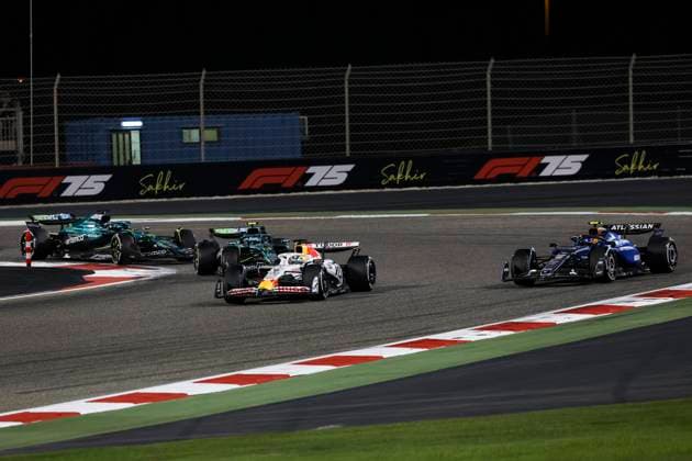 F1 - BAHRAIN GRAND PRIX 2025 06 HADJAR Isack (fra), Visa Cash App RB F1 Team VCARB02, action 55 SAINZ Carlos (spa), Williams Racing FW47, action 14 ALONSO Fernando (spa), Aston Martin F1 Team AMR24, action during the Formula 1 Gulf Bahrain Grand Prix 2025, 4th round of the 2025 FIA Formula One World Championship, WM, Weltmeisterschaft from April 11 to 13, 2025 on the Bahrain International Circuit, in Sakhir, Bahrain - SakhirBahrain Copyright: xXavixBonillax