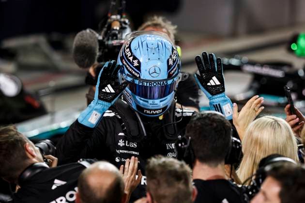 F1 - BAHRAIN GRAND PRIX 2025 RUSSELL George (gbr), Mercedes AMG F1 Team W16, portrait during the Formula 1 Gulf Bahrain Grand Prix 2025, 4th round of the 2025 FIA Formula One World Championship, WM, Weltmeisterschaft from April 11 to 13, 2025 on the Bahrain International Circuit, in Sakhir, Bahrain - SakhirBahrain  Copyright: xXavixBonillax