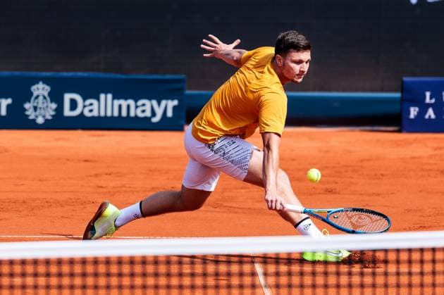 BMW Open Munich ATP 500 14 04 2025 Miomir Kecmanovic Serbia in match against Marcos Giron USA BMW Open by Bitpanda Munich ATP 500 Day 3, Munich, MTTC Iphitos on 14 04 2025 Copyright: xBEAUTIFULxSPORTS Wunderlx