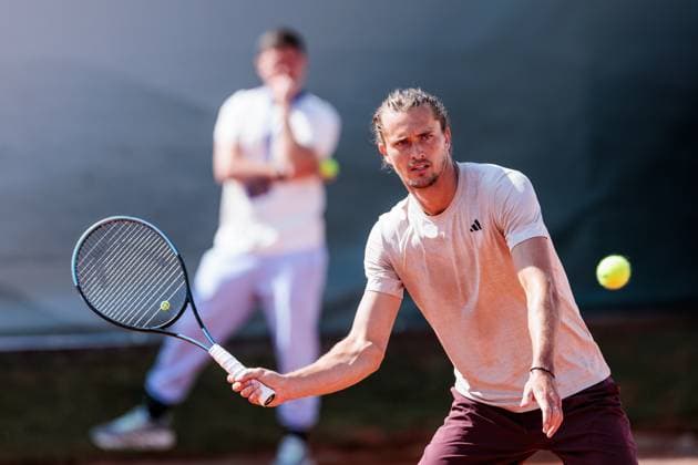 BMW Open Munich ATP 500 14 04 2025 Alexander Zverev Germany trains, Training BMW Open by Bitpanda Munich ATP 500 Day 3, Munich, MTTC Iphitos on 14 04 2025 Copyright: xBEAUTIFULxSPORTS Wunderlx